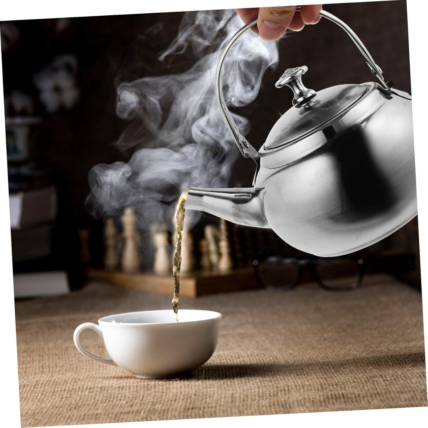 Camping Stoves Hot Water Kettle, Stainless Steel Tea Kettle for Camping Coffee Pot