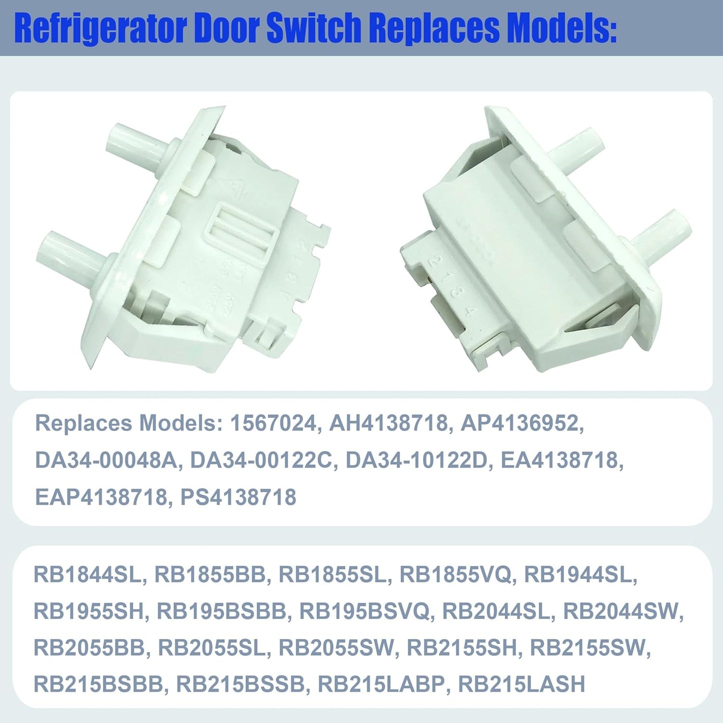 DA34-00006C Refrigerator Door Switch Replacement for Samsung Models DA34-00006D, DA34-00048A