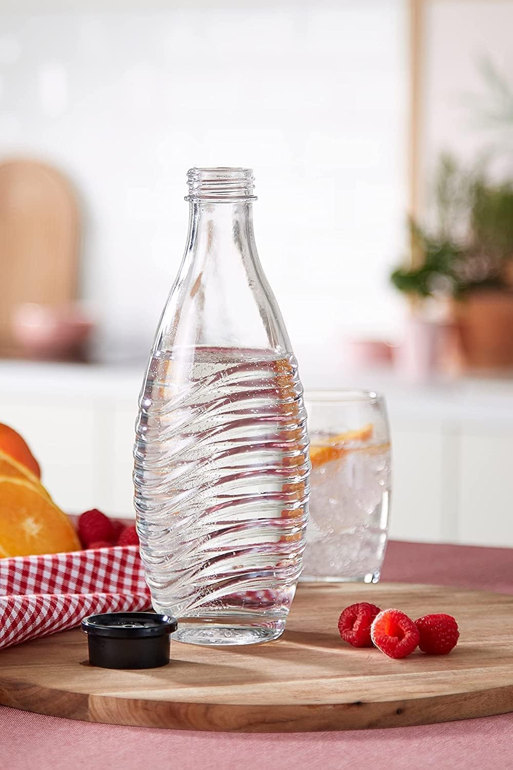 24 Oz sodastream - Carbonating Carafe for Aqua Fizz machines | Eco-Friendly Reusable Glass Bottle | Keeps Sparkling