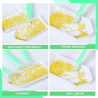Affrolling 180 Pcs 5d Diamond Art Painting Tools and Accessories Kits Include Drill Pens with 3 Drill Sizes, Plastic Diamond Trays, Glue Clay, Rhinestone Art Painting DIY Accessories (Green)