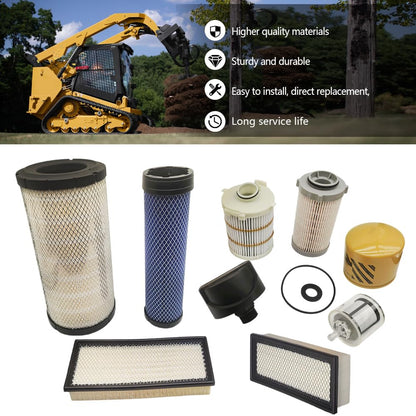 1000 Hours Maintenance Filter Kit, Fit for CAT 236D 242D 246D 259D 279D 289D 299D 299D2 262D 272D 272D2 257D, Complete Oil Change Service Filter Kit