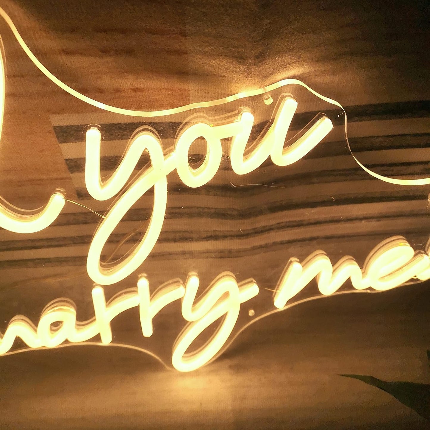Will You Marry Me Neon Sign 25.2"×15" Warm White with Lights for Proposal Wedding Decorations Marry Me Sign for Engagement Romantic Neon Sign Wall Art for Wife (25 x 15)