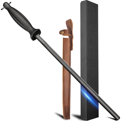 Efficient 12 Inch Honing Steel Sharpening Rod Knife Sharpener Steel For Kitchen Knives High Hardness, Honing Rod With Gift Box