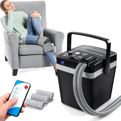 FUPTOS Cold Therapy Machine, Portable Ice Machine for Knee After Surgery with Adjustable Modes & Quiet Pump, for Shoulder Ankle Pain Relief, Cryotherapy Machine Post Surgery Recovery