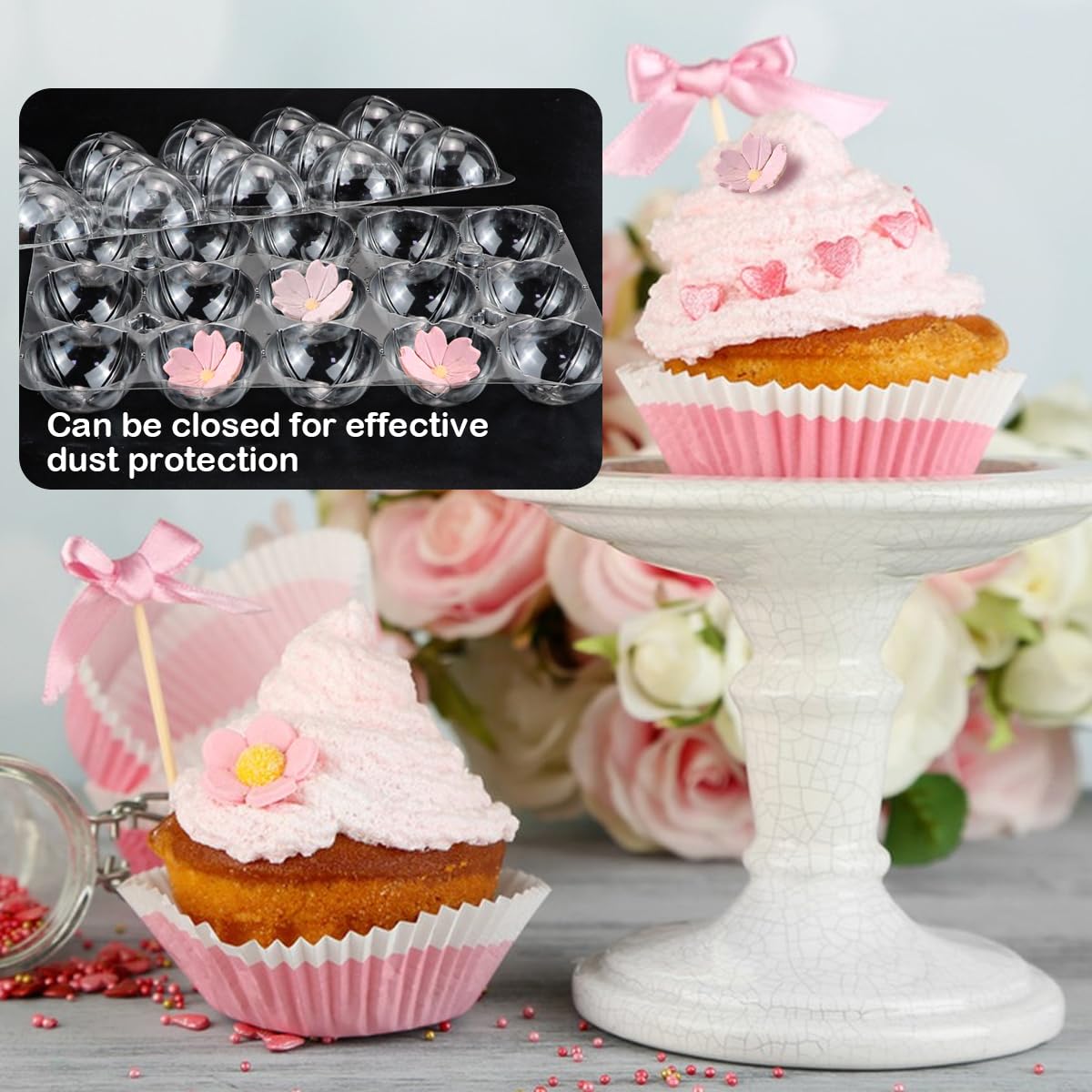 LNQ LUNIQI 4 Sets Sugar Flower Drying Mold Drying Fondant Shaping Trays Creative Fondant Molds Candy Cake Mold for DIY Sugarcraft, Gum, Paste Chocolate