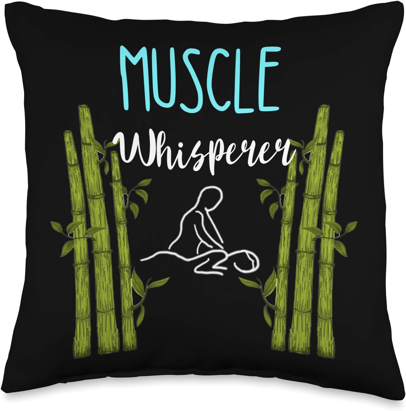 Muscle Whisperer Massage Therapist Masseur Relaxation Spa Throw Pillow, 16x16, Multicolor