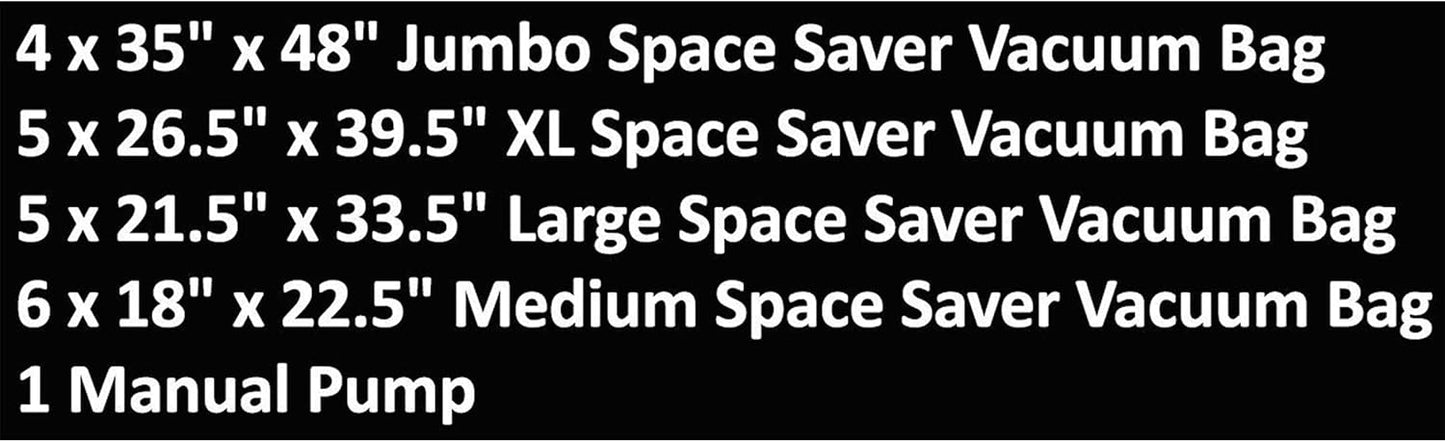 Home Complete Space Saver Vacuum Bags (20 Pack) with Pump