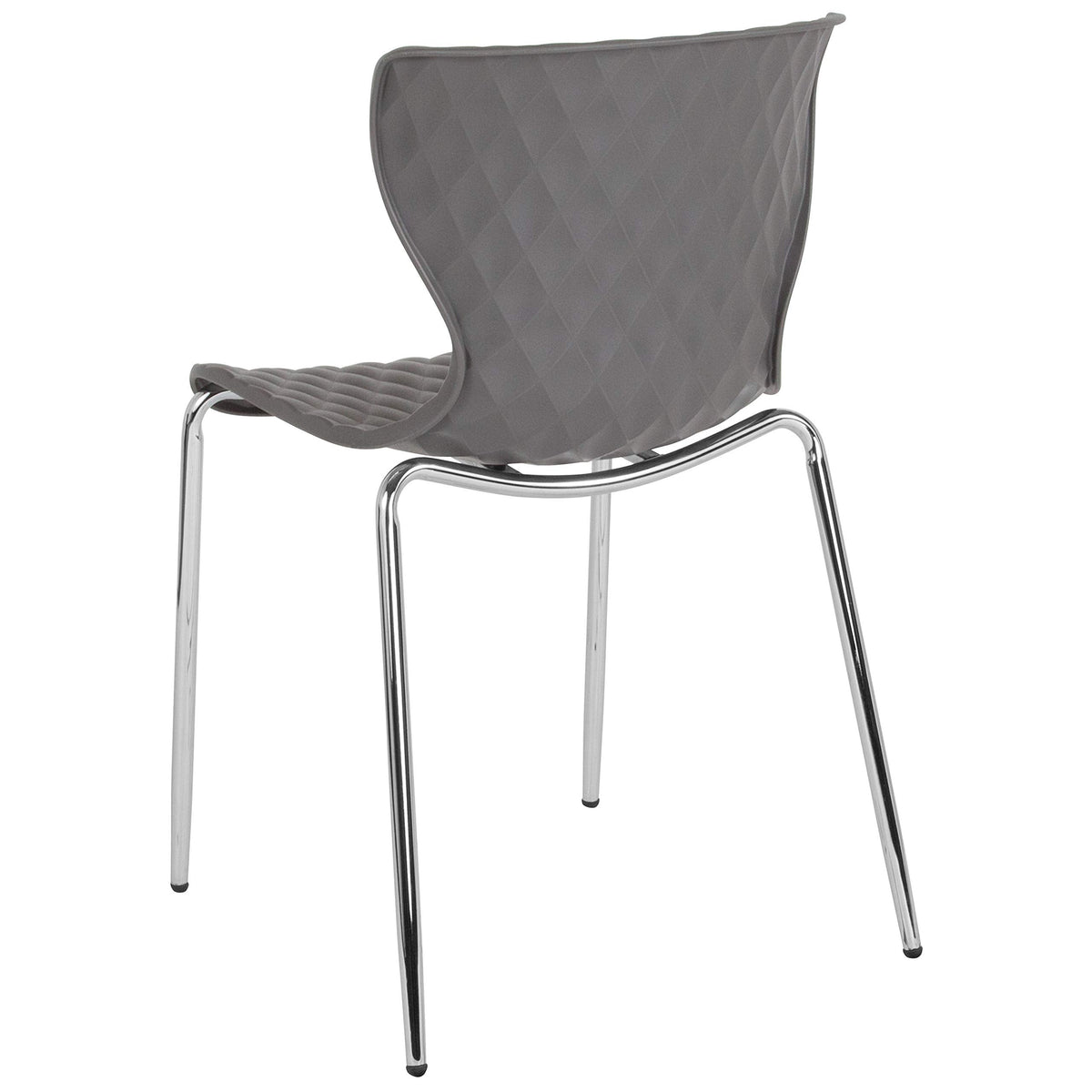 Flash Furniture 4 Pack Lowell Contemporary Design Gray Plastic Stack Chair