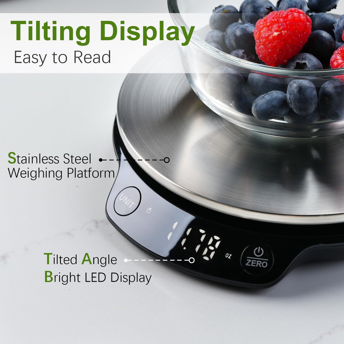 Atogou Smart Food Scale with Nutrition Calculator, 0.005oz / 0.1g High Precision, Free APP with Nutrients Tracking, Calorie, Marco, Ounces and Grams, for Kitchen, Weight Loss, Meal Prep, etc