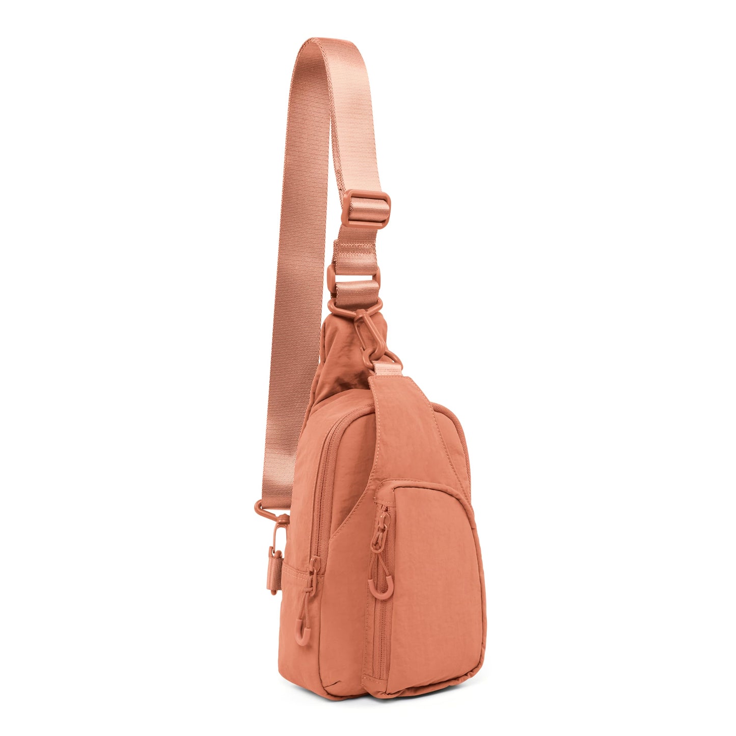 ODODOS Daily Sling Bag with Adjustable Straps Crossbody Chest Bag Lightweight Small Backpack for Casual Outdoor Traveling Hiking, Dusty Orange