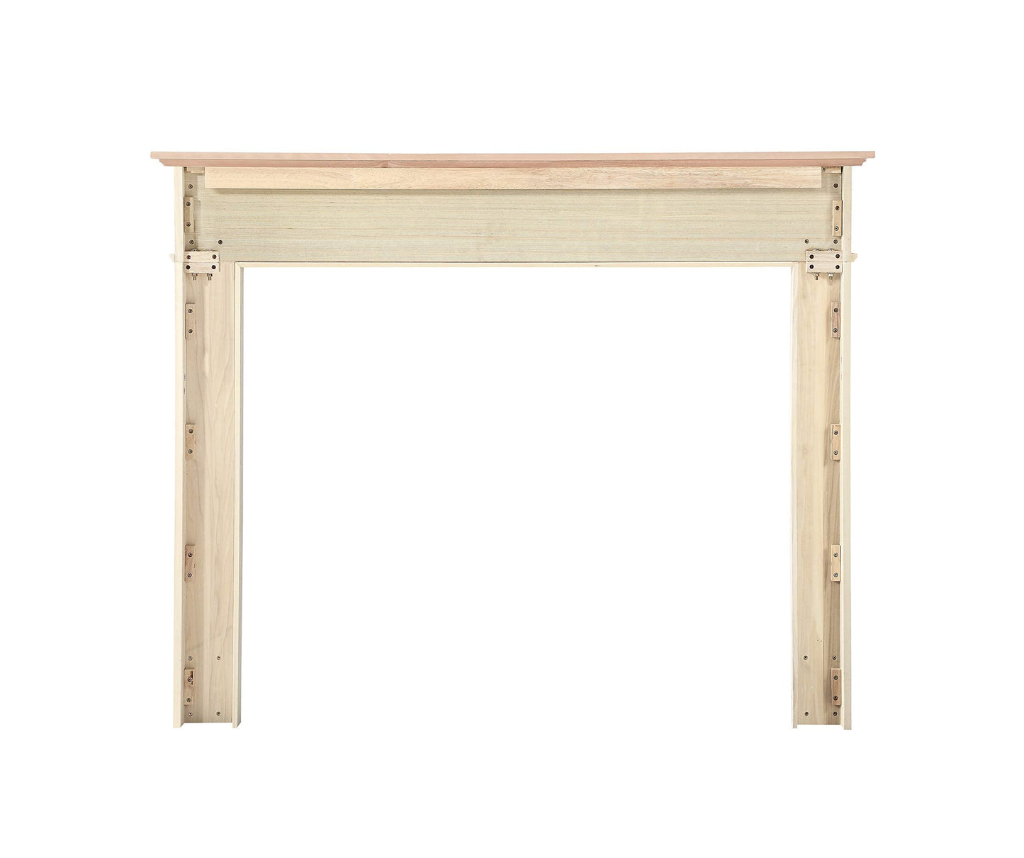 Pearl Mantels ARYB50111 Easy Slim Profiled Transitional Styled Wood Mantel Surround, 50" W x 42" H, Unfinished