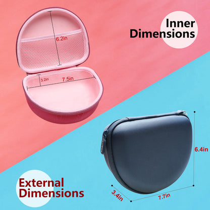 Headphone Case Compatible with Beats Studio Pro/Solo 4 / Studio 3 / Solo 3 / Picun B8 / BERIBES/JLab JBuds Lux ANC Wireless Bluetooth Noise Cancelling Headphones, Rose Gold(Case Only)