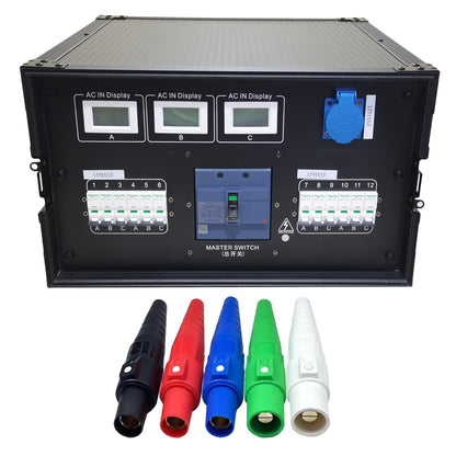JUNMAN 12 Channel 24 Edison Power Distro Distributor Box for Stage Lighting