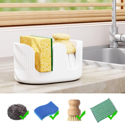 2 Countertop, Ultra Absorbent Stone Sponge Holder for Kitchen Sink, Slot Diatomite Dish Brush Sponge Holder, Diatomite