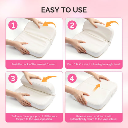 MelodySusie LED Manicure Table Lamp for Nail Techs with Foldable Manicure Arm Rest