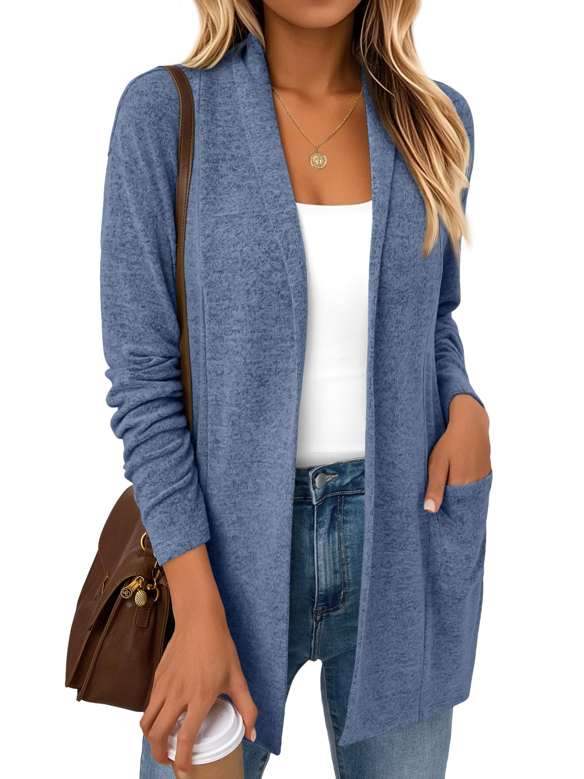 LILLUSORY Cardigan Sweaters for Women Lightweight Open Front Cardigans Casual Loose 2025 Fall Sweater with Pockets