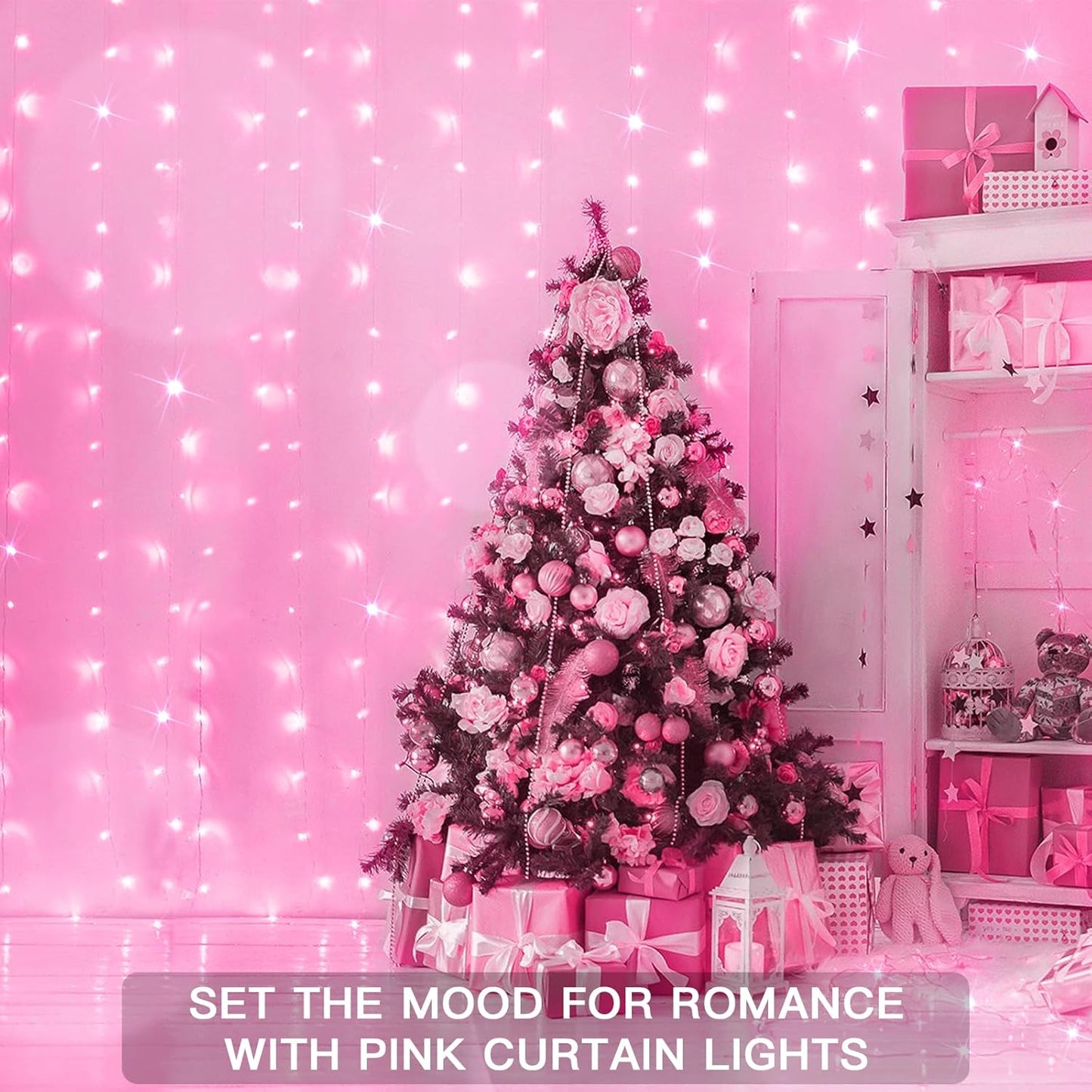 200 6.5ft 6.5ft suddus Curtain Lights for Bedroom, Led x Hanging String Lights Outdoor, Fairy Curtain Lights