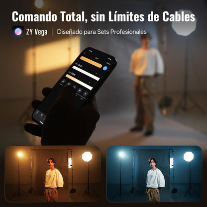 ZHIYUN MOLUS X200 Bi-Color Standard 200W Video Light [Official] Handheld Continuous Output Light Portable Professional Photography Light Bowens Mount 2700K~6500K CRI≥95 TLCI≥97 Only 800g (NO Battery)