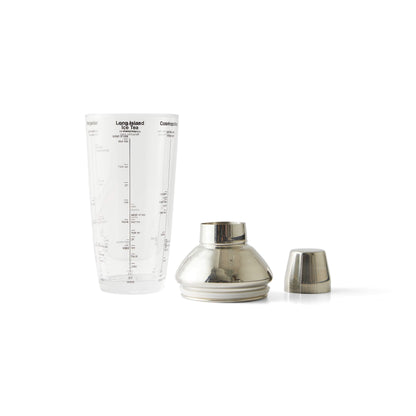 Houdini 24oz Glass Cocktail Shaker, Includes Six Recipes