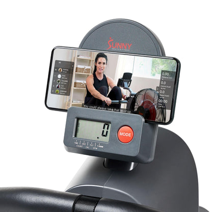 Sunny Health & Fitness Magnetic Rowing Machine with Extended Slide Rail with Bluetooth Connection to Free SunnyFit® App – SF-RW522016