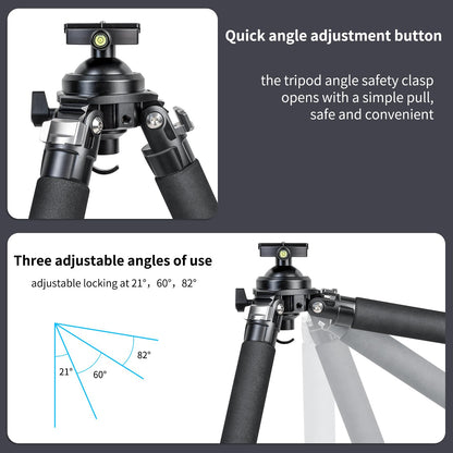 INNOREL P404C 72" Carbon Fiber Tripod for Hunting with Arca Swiss Dovetail Mount and 360° Ballhead(2.5"), 40mm Tube Tripods with Heavy Duty Construction for Photography and Outdoors, Load 88lb/40kg