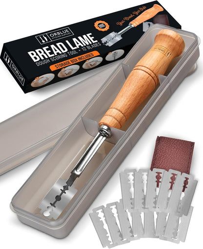 12 Orblue Bread Lame, Bread Scoring Knife, Bread Lame Dough Scoring Tool for Artisan Sourdough, Lame Bread Tool