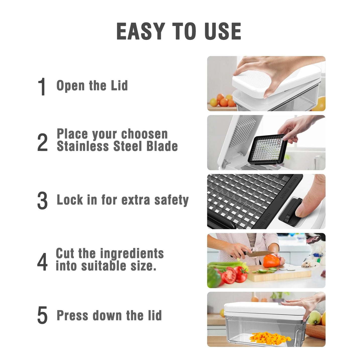 Vegetable Chopper: 10 in 1 Food Chopper - Onion Vegetable Slicer Cutter Dicer, Veggie Cutter with Container, 7 Blades, Kitchen Gadgets for Carrot Salad Garlic Potato Slicer