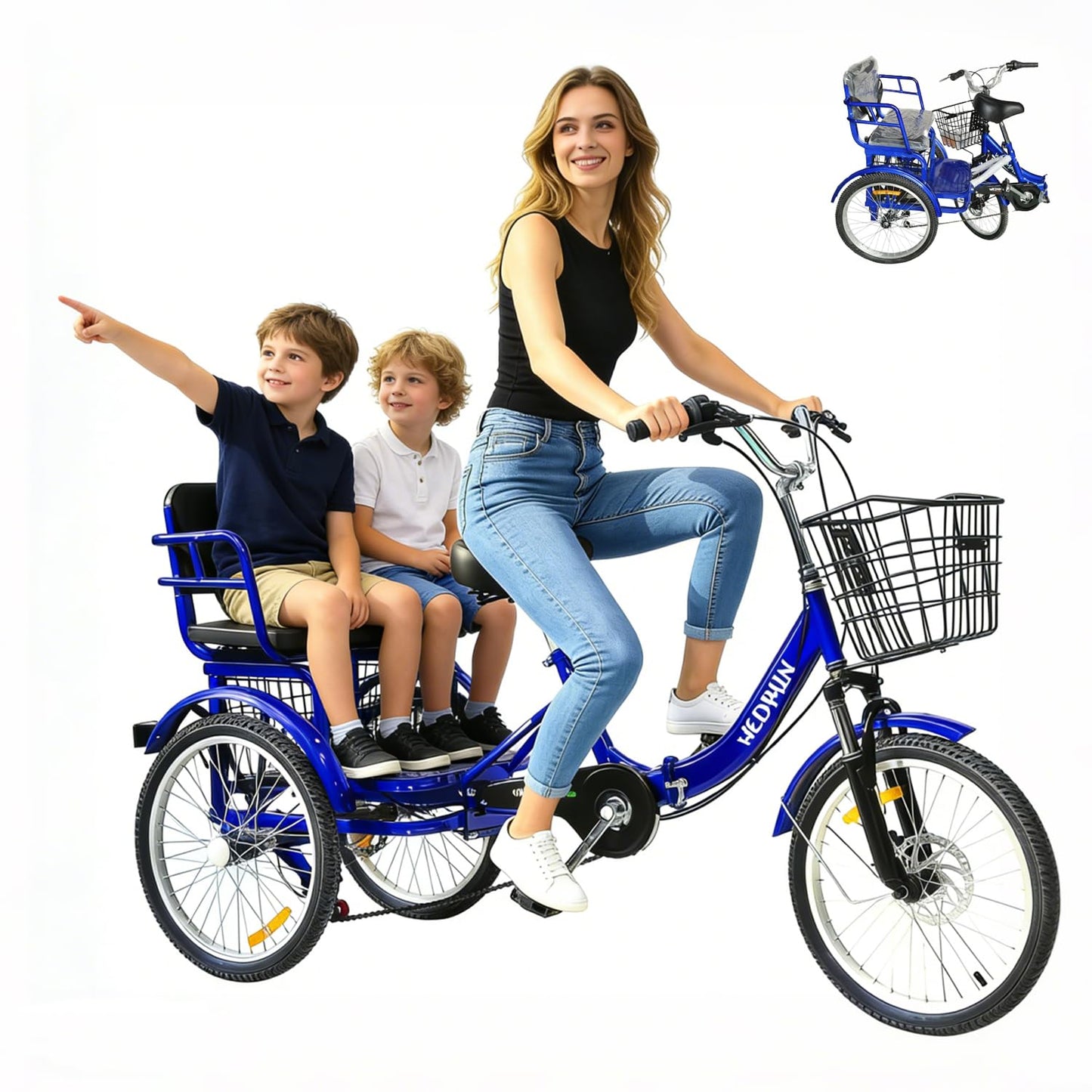 Adult Tricycle, 20 inch Folding Tricycle 3 Wheel Bike for Women,Men,Seniors, Cruiser Bike 3 Wheel Trike for Shopping Load 450Ib (1)