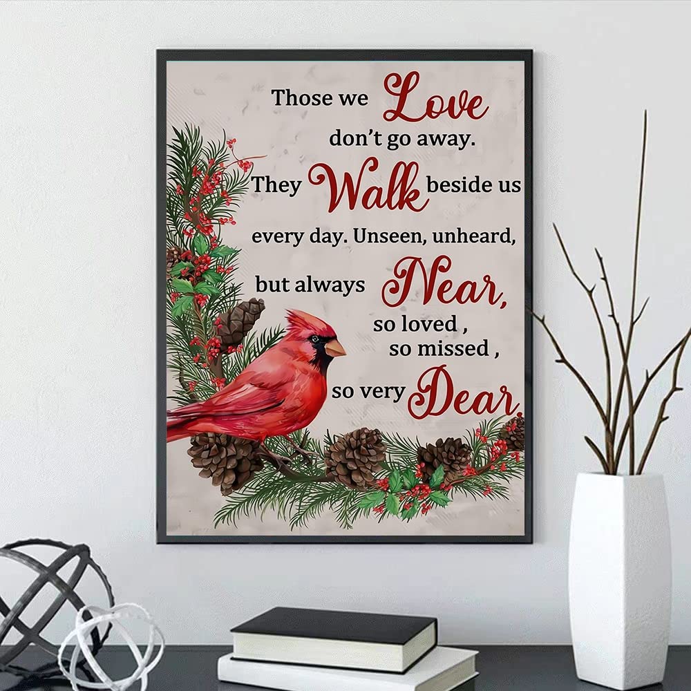 HONGJIE 5D DIY Diamond Art Painting Kit, Cardinal 16X20 inches Round Full Drill Crystal Rhinestone Embroidery Cross Stitch Arts Craft for Home Wall Decor Gift.2