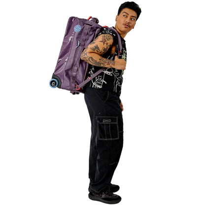 Baboon to the Moon 55L Rolling Duffle Bag with Wheels and Handle | Large Duffle Bag for Travel, Check In Luggage with Wheel, Rolling Suitcase, Travel Luggage, Suitcases with Wheels (Plum Mode)