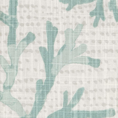 Turquoise Blue Valances for Windows, 53x18 Inches Cotton Curtains for Kitchen or Living Room Beach Coastal Decor
