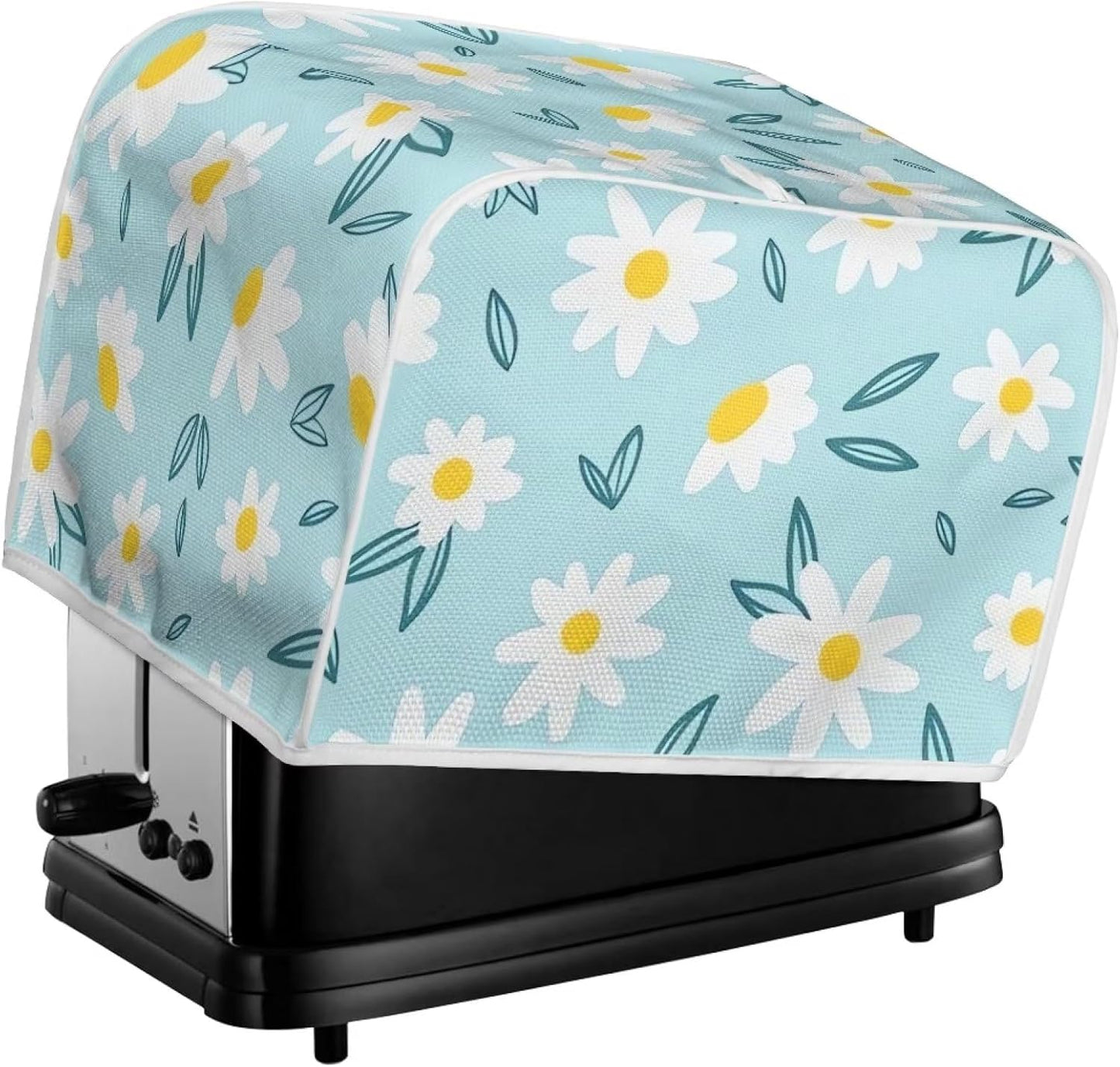 ZFRXIGN Light Blue Daisy Toaster Cover, 2 Slice Kitchen Small Appliance Covers, Machine Washable Dust Cover