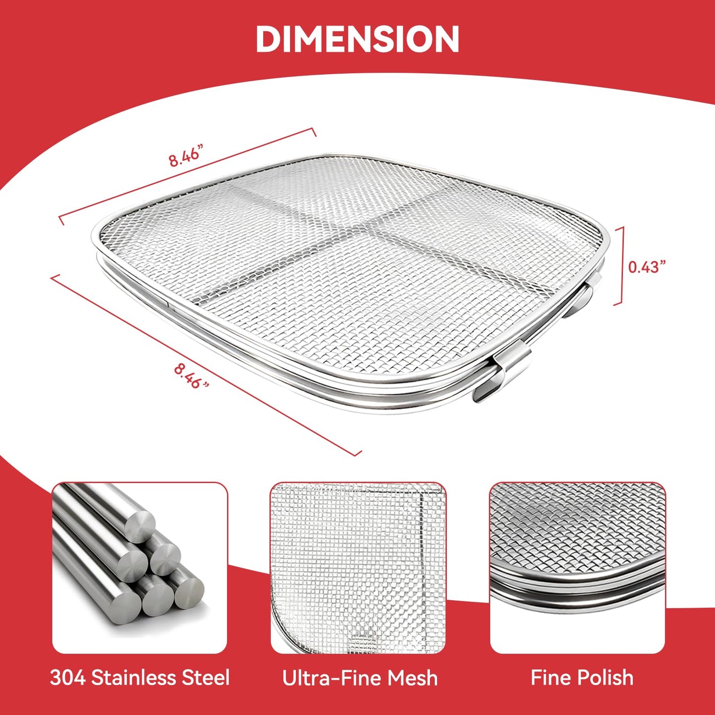 Grill Grate and Splatter Shield for Ninja Foodi 5-in-1 Grill Parts, Non-Stick Griddle Pan and Splatter Screen for Ninja Foodi AG300, AG301C, AG302, AG400 Accessories