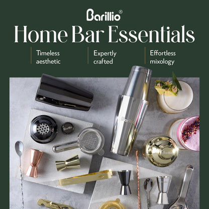 Barillio Bar Tool Set Pro Edition - Stainless-Steel Cocktail Shaker Set - Mixology Bartender Kit w/Boston Shaker, Drink Mixer & Muddler for Cocktails - Home Bar Accessories - 32-Pc Bar kit