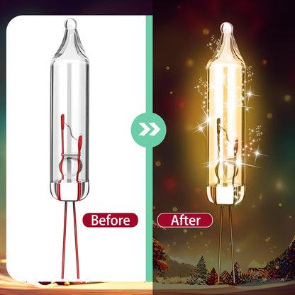 Mudder Indoor String Lights 100 Count Warm White Replacement Bulbs 3.5V*0.12A for Christmas Indoor/Outdoor Decor