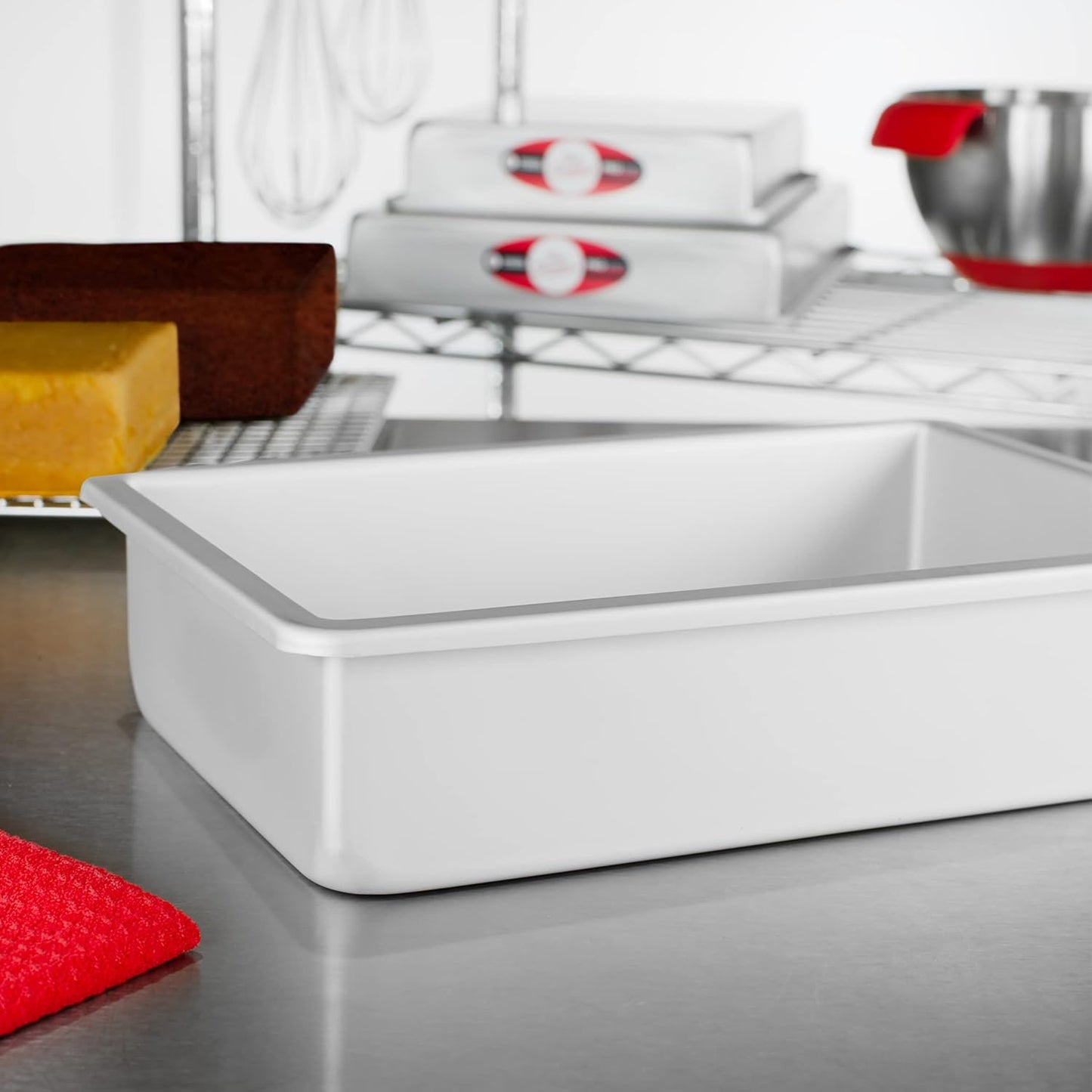 Fat Daddio's Anodized Aluminum Sheet Cake Pan, 7 x 11 x 3 Inch, POB-7113