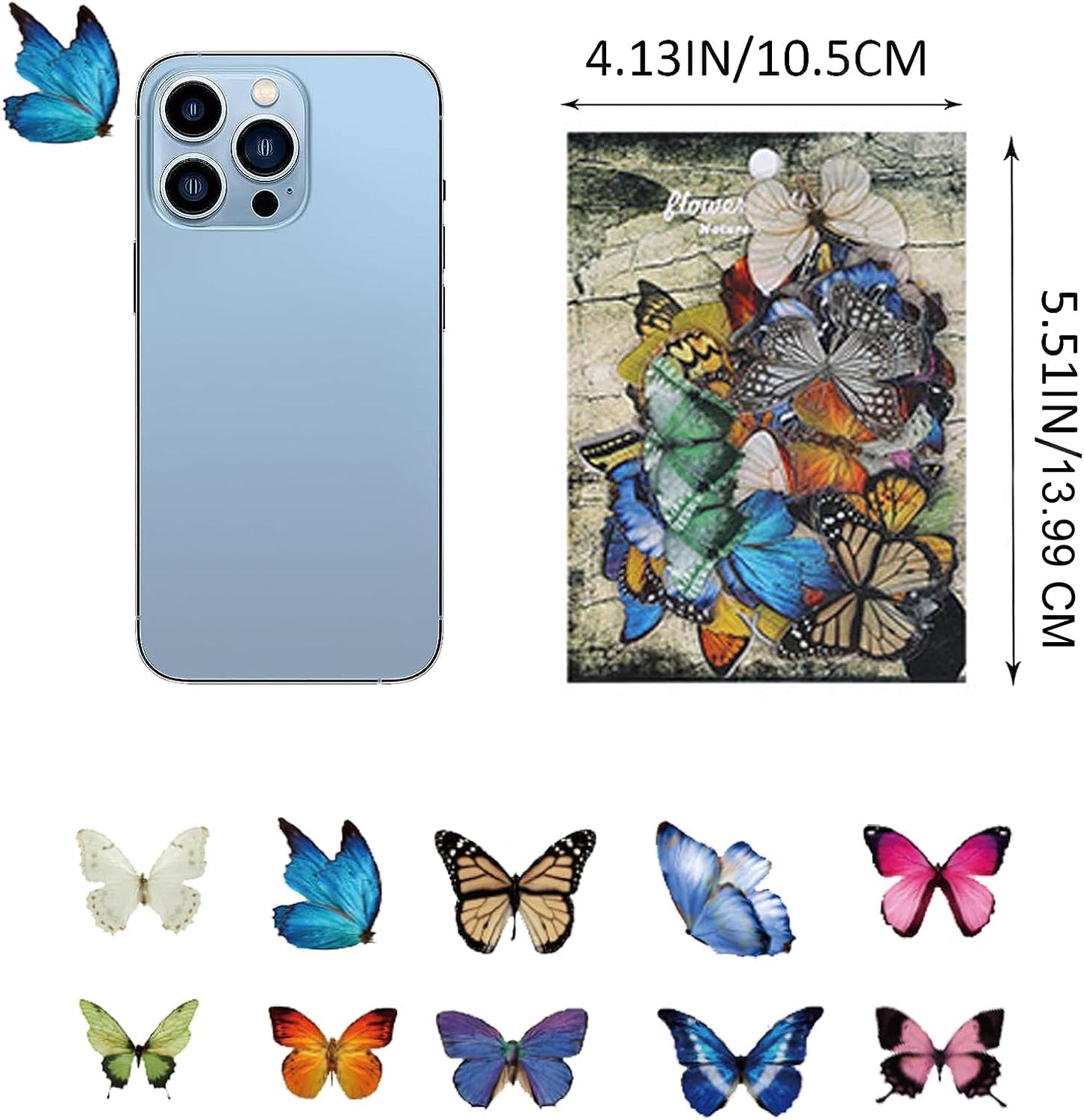 Imeepa Scrapbooking Stickers 480Pcs Plants Stickers, 8 Series Nature Theme, Flowers Mushroom Butterfly Feather Stickers for Scrapbook Journaling DIY Crafts Planners Art