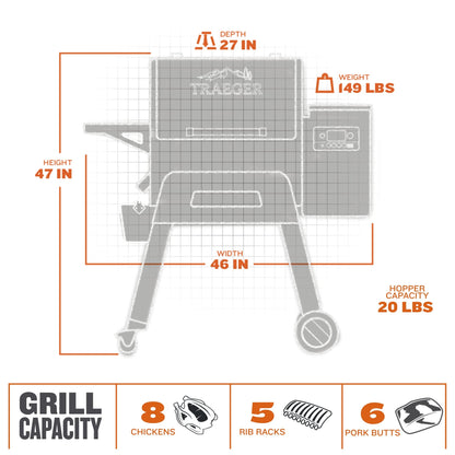 Traeger Grills Ironwood 650 Electric Wood Pellet Grill and Smoker, Black, 650 Square Inches Cook Area, 500 Degree Max Temperature, Meat Probe, 6 in 1 BBQ Grill with WiFi and app connectivity