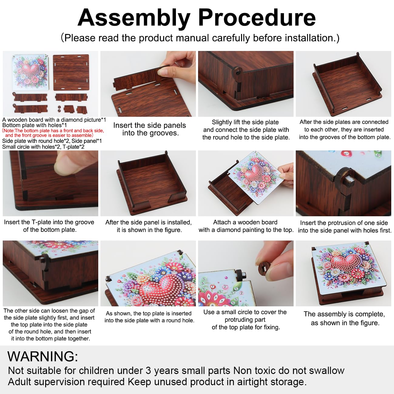 JISHSHAY Diamond Painting Note Box Sea Turtle Diamond Art Notecard Box Gem Art Sticky Note Holder Gem Painting Embroidery Kit Mosaic Kits for Adults Memo Pad Holder, Contains 160 Sheets of Paper