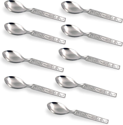 9 Pcs Stainless Steel Masala Spoons for Small Containers, Mini Spoon for Masala Dabba, All Tea Coffee Sugar & Spices, 4