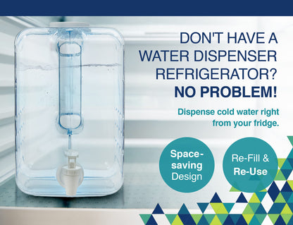 Arrow Home Products 2 Gallon Drink Dispenser for Fridge - Plastic Beverage Dispenser with Spigot for Easy Dispensing - BPA Free Plastic - Convenient Handle, Easy-Pour Spout
