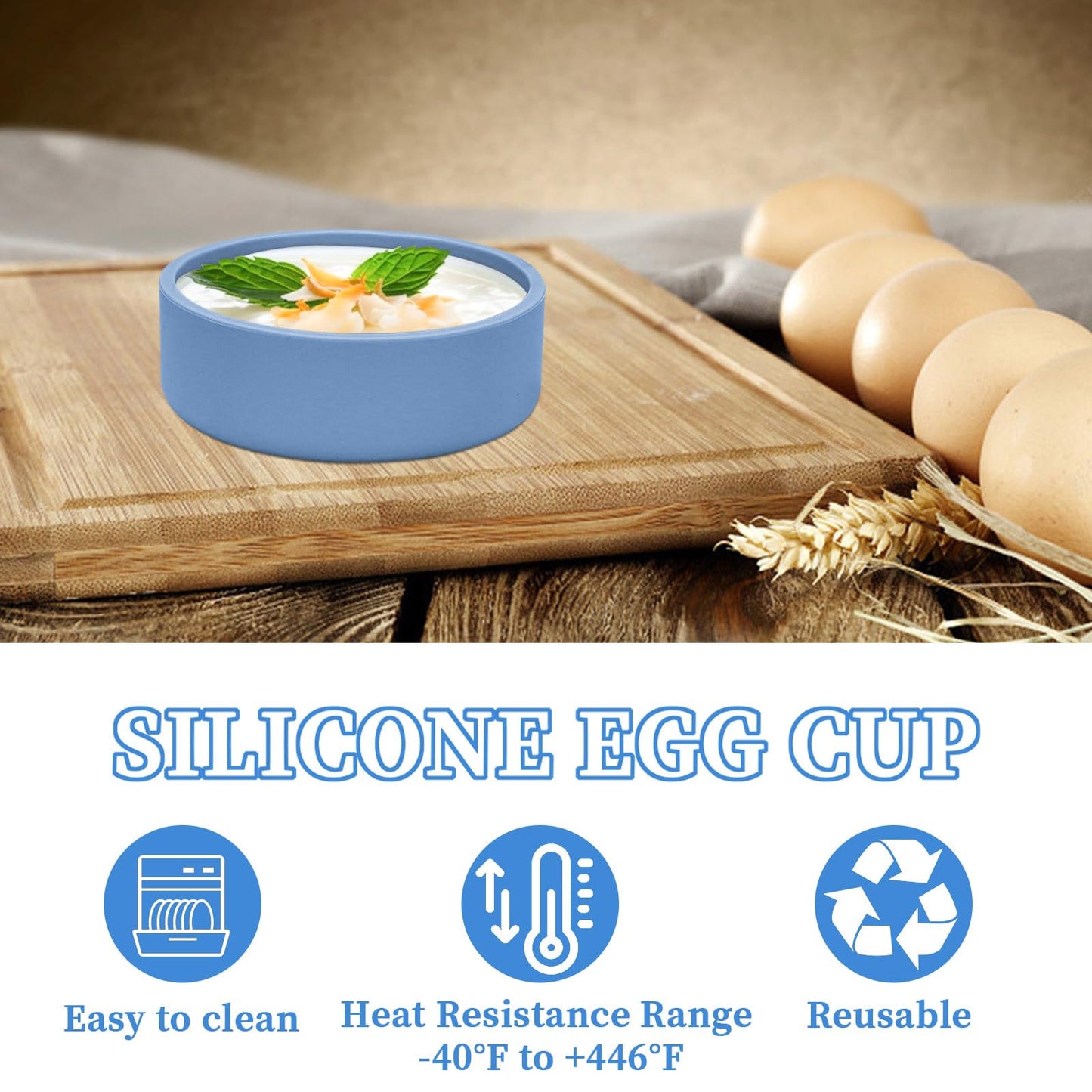 Sekonow 4 Pack Silicone Microwave Egg Cooker Poacher - Nonstick Poached Egg Maker Air Fryer Mold for Breakfast Sandwiches