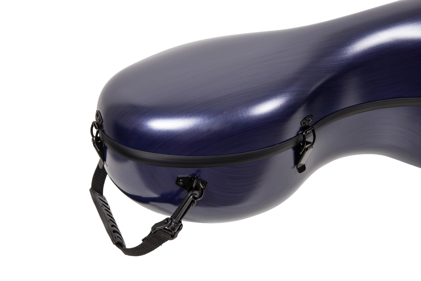 Crossrock Poly Carbon Cello Case for 4/4 Full-Size | Matte Blue Finish, Wheels, Lightweight & Durable – Best for School Orchestra & Student Musicians