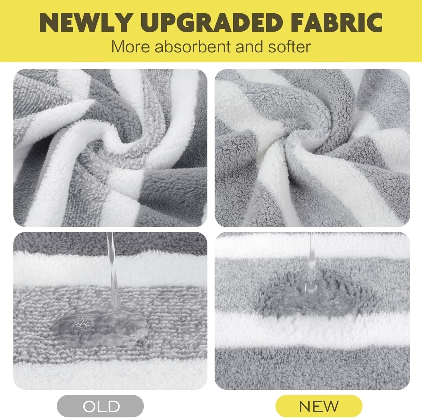 16inchx30inch 6 Pack KinHwa Microfiber Hand Towels for Bathroom Soft and Absorbent Face Towels Grey Bathroom Hand