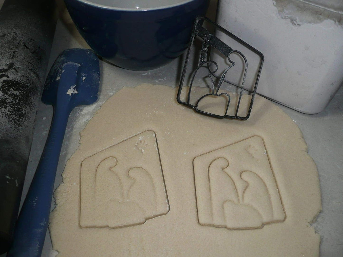 Nativity Scene Christmas Cookie Cutter, Jesus, Mary, Joseph, Manger, Food-Safe Plastic, Made in USA