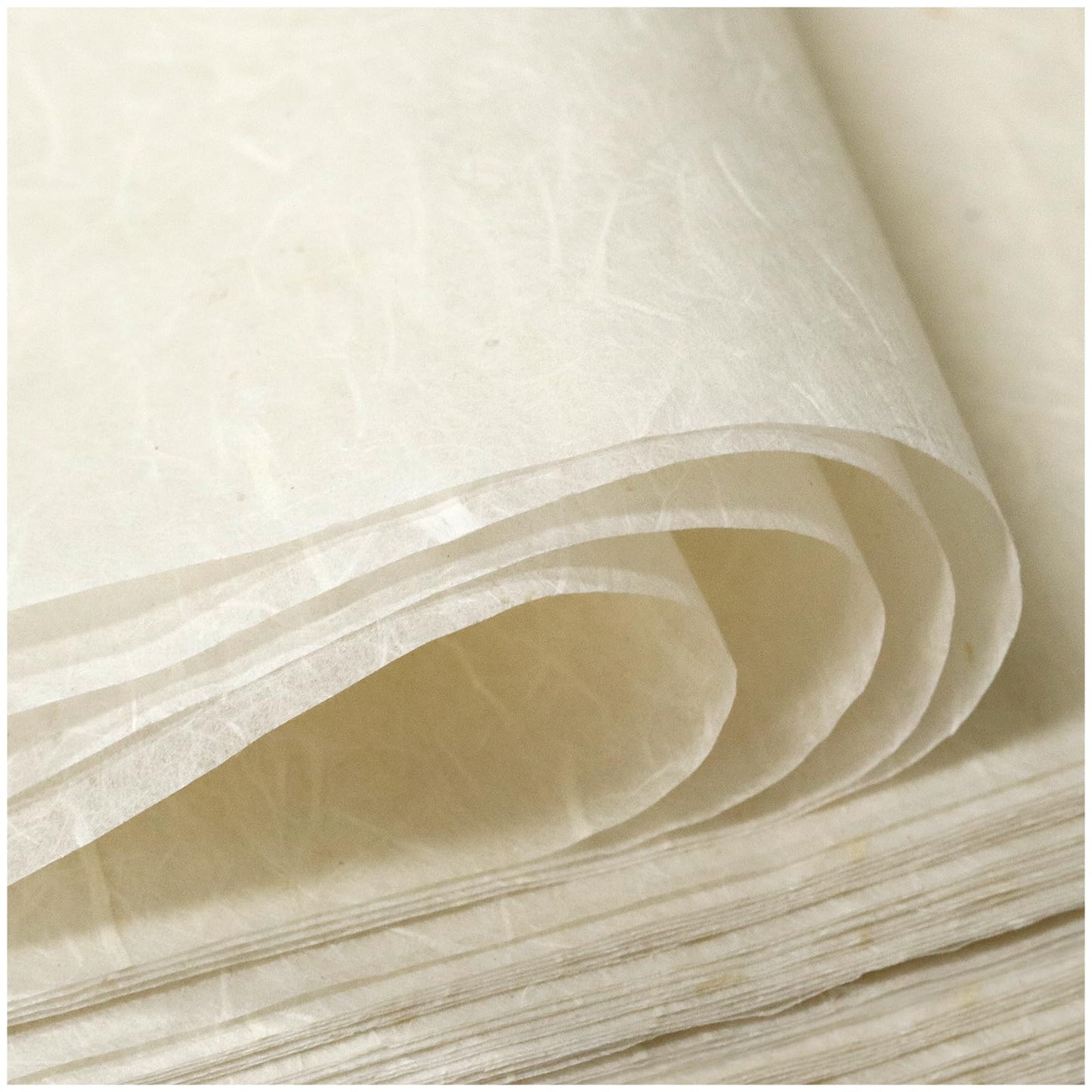 100 Sheets FIVEIZERO A4 Mulberry Paper Sheets Natural Fiber Rice Paper,8.3 x 11.7in Natural Decoupage Tissue Papers for Writing Painting, Decorative Papers, Card MakingPapers DIY Craft