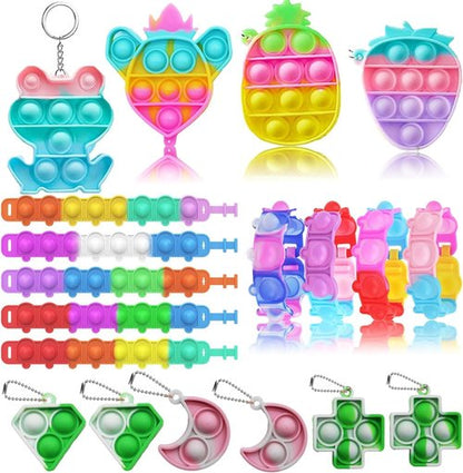 Kaisbro 115 Pcs Squishy Fidget Toys - Fun Party Favors for Kids | Ideal Goodie Bag Stuffers