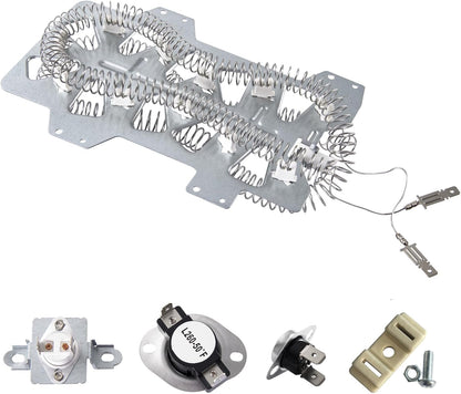 Dryer Heating Element (DC47-00019A) for Samsung, Thermal Fuse (DC96-00887A) and Thermostat (DC47-00018A) Dryer Repair