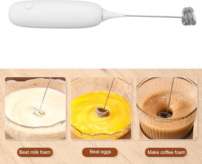 Handheld Battery Operated Milk Frother, Electric Foam Maker, Egg Beater for Coffee, Latte, Hot Chocolate, Mini Drink