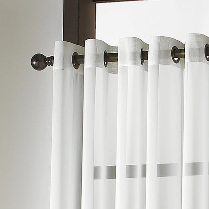 Curtainworks 1Q804304WI Soho Voile Sheer Grommet Panel, 59 by 144", Winter White
